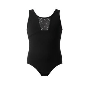 More Than Magic Girls Black‎ Rhinestone Leotard Size Large (10/12)